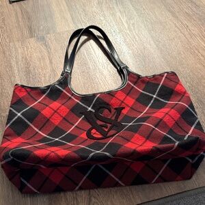 Victoria Secret Red Plaid Women's Tote Bag